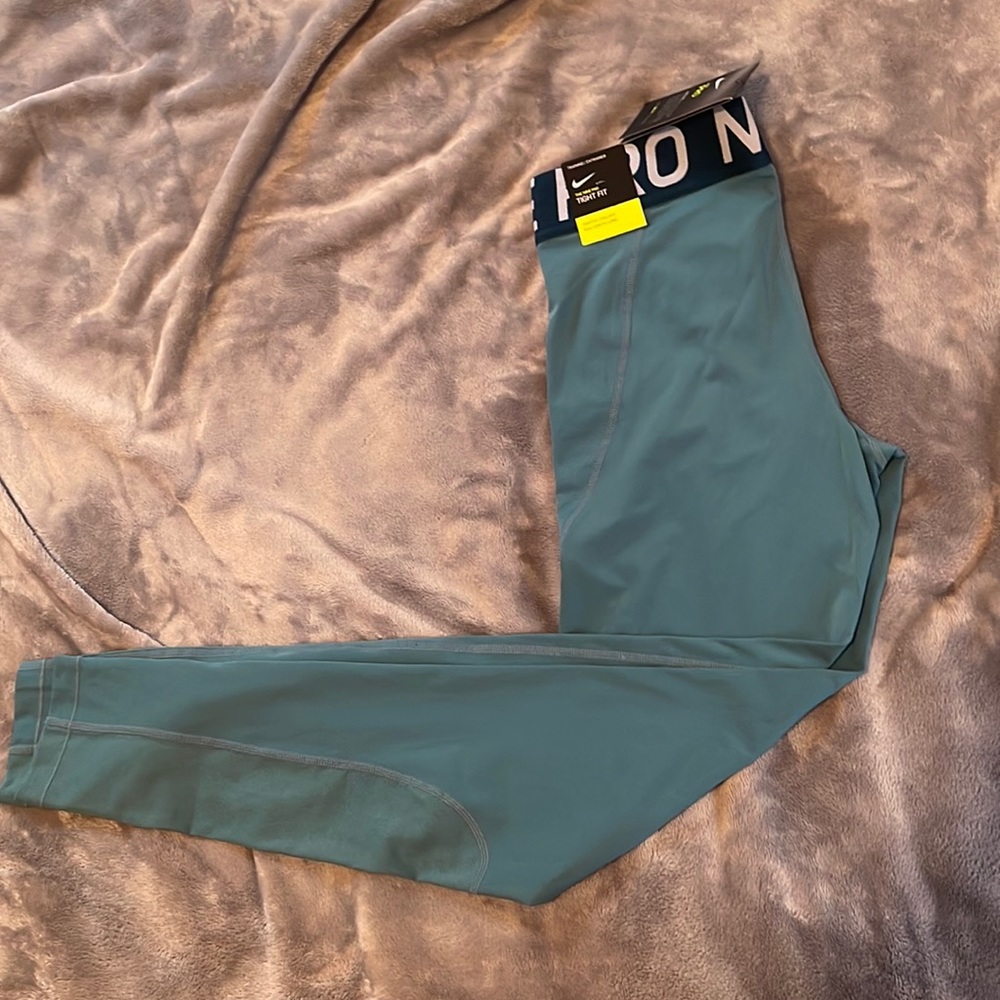 Mesh nike pro leggings turquoise